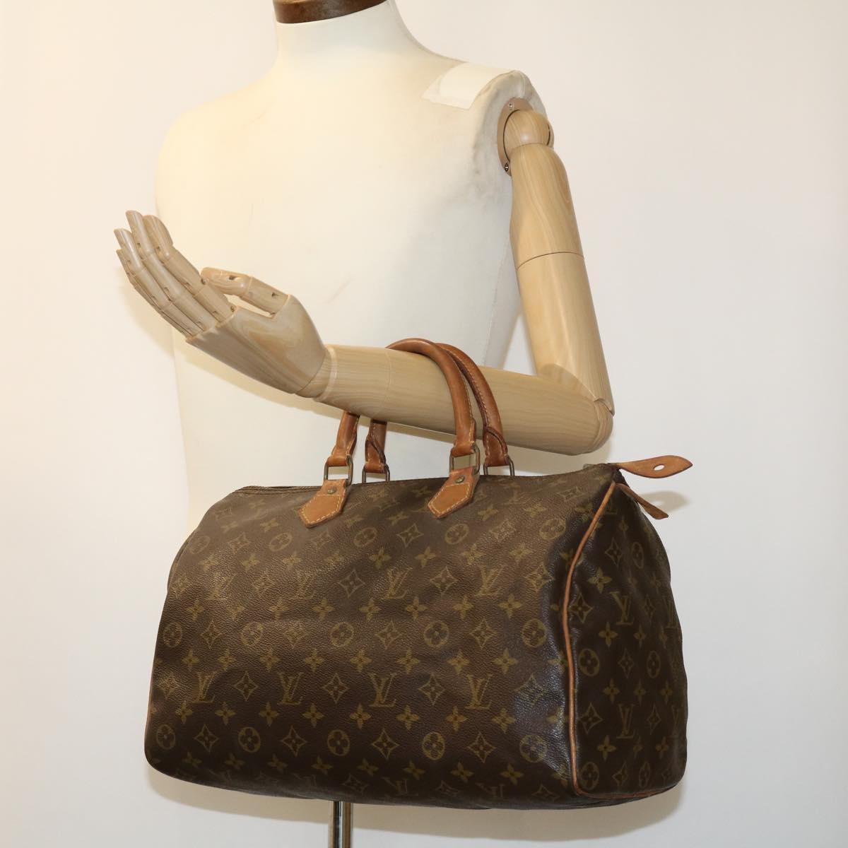 LOUIS VUITTON Monogram Speedy 35 Hand Bag M41524 LV Auth 31410