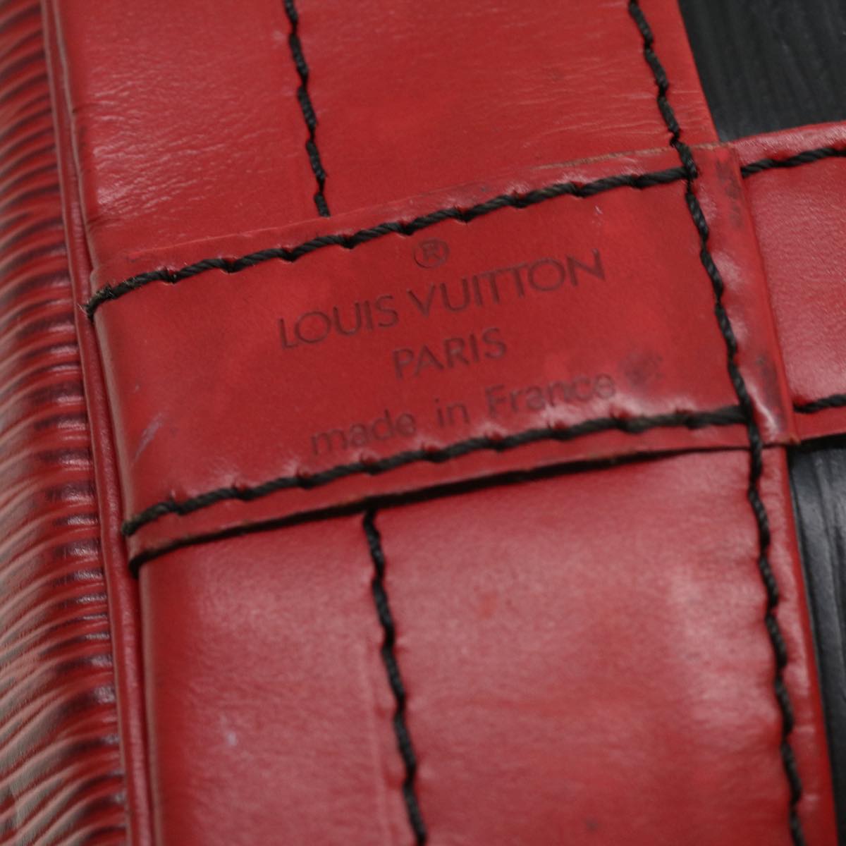 LOUIS VUITTON Epi By color Noe Shoulder Bag Black Red M44017 LV Auth 31450