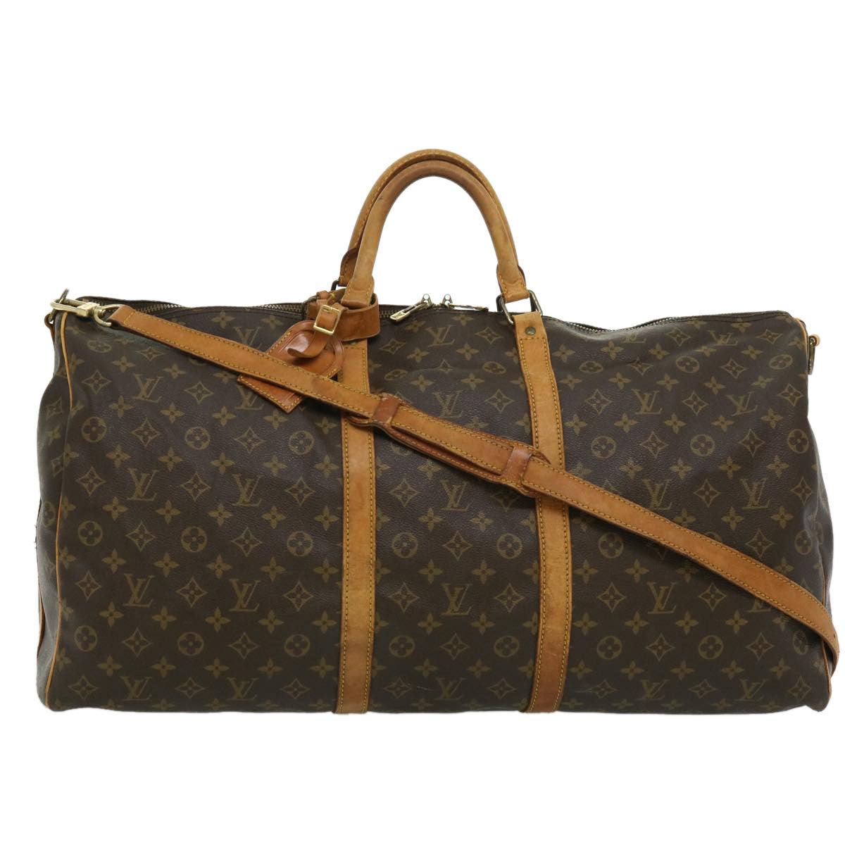 LOUIS VUITTON Monogram Keepall Bandouliere 60 Boston Bag M41412 LV Auth 31488