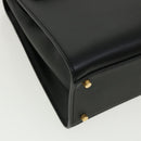 VERSACE Hand Bag Leather 2way Black DBFG311 Auth 31495A-14