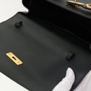 VERSACE Hand Bag Leather 2way Black DBFG311 Auth 31495A-9