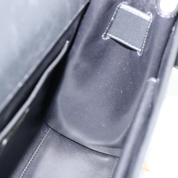 VERSACE Hand Bag Leather 2way Black DBFG311 Auth 31495A