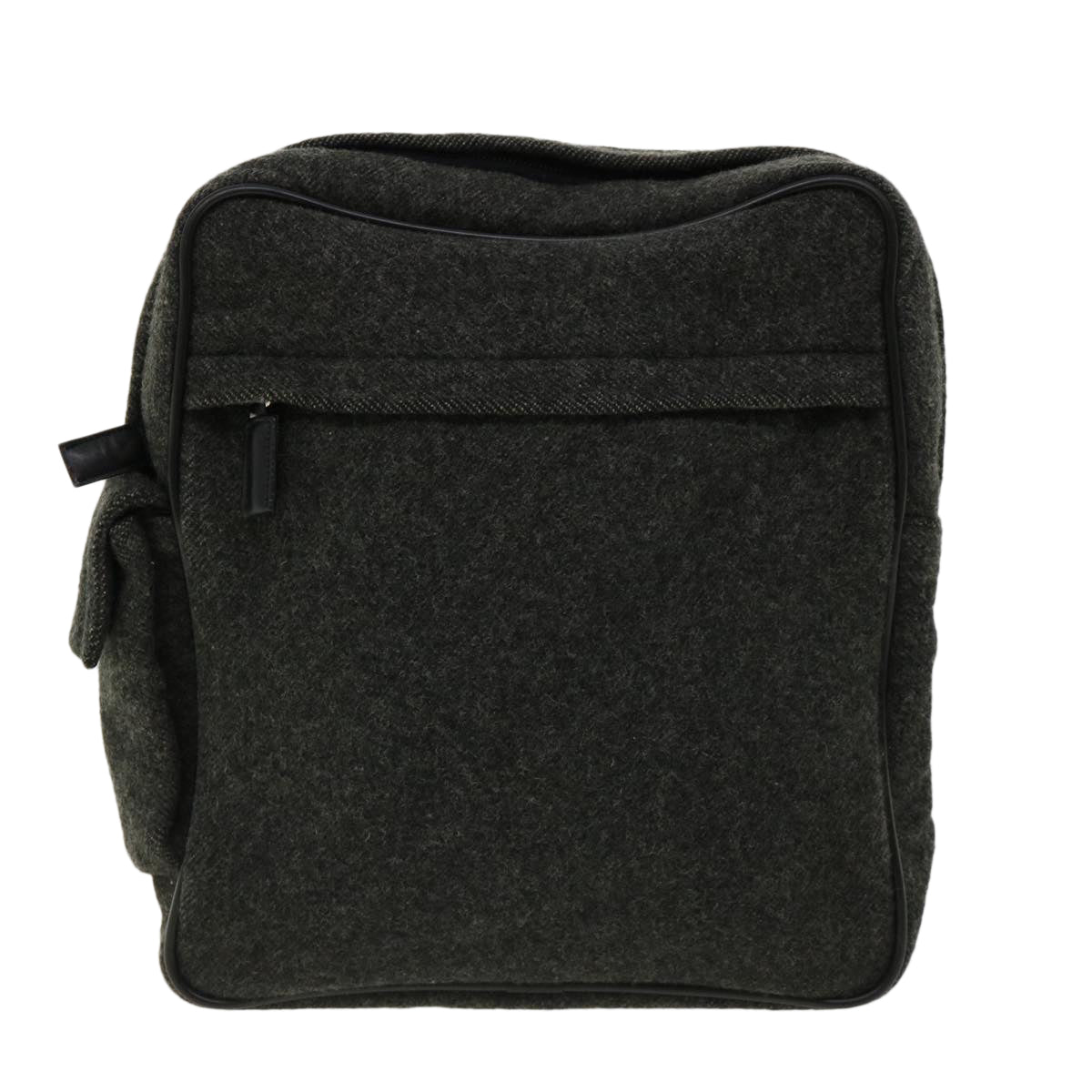 PRADA Shoulder Bag Wool Gray Auth 31512 - 0