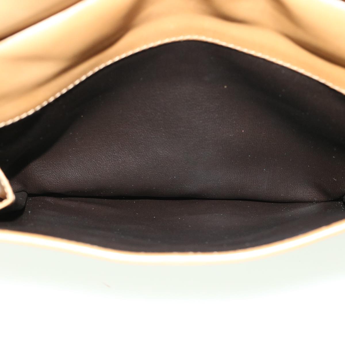 CELINE Shoulder Bag Enamel Beige Auth 31529