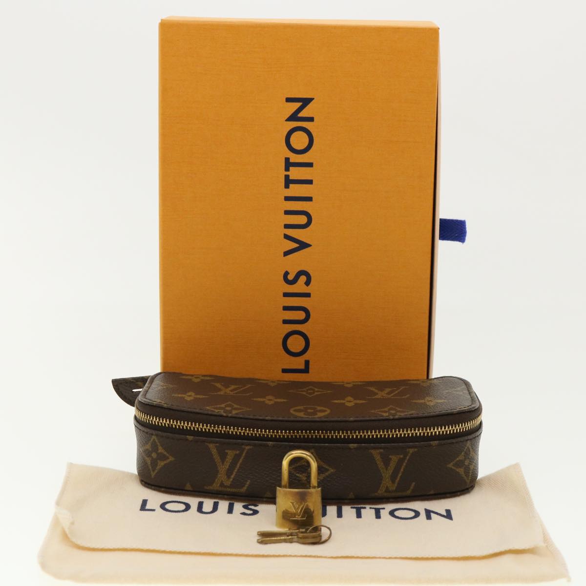 LOUIS VUITTON Monogram Poche Monte Carlo Jewelry Box M47352 LV Auth 31562A