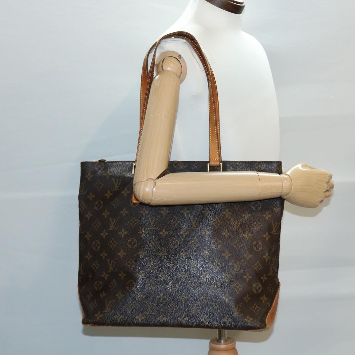 LOUIS VUITTON Monogram Cabas Mezzo Tote Bag M51151 LV Auth 31613