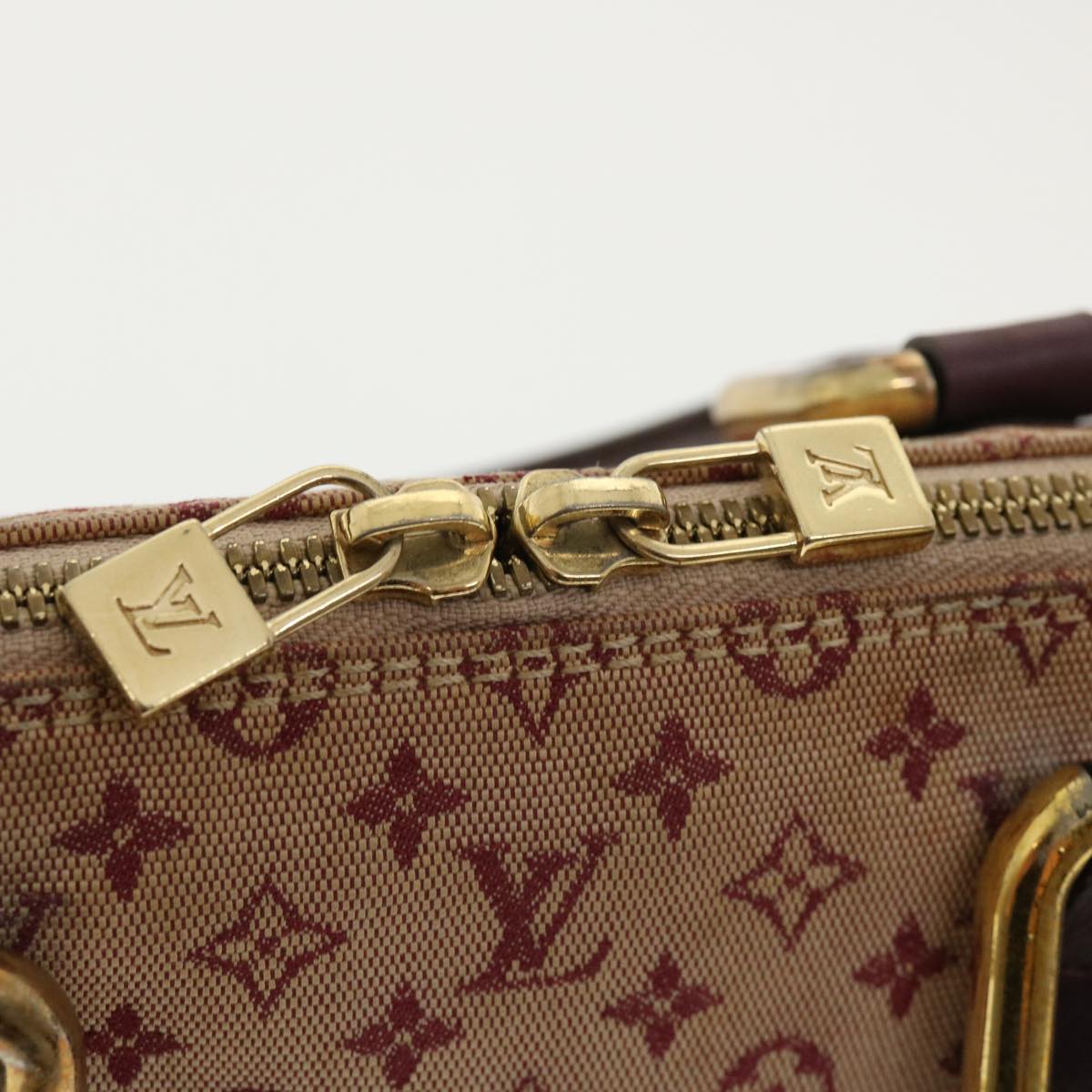 LOUIS VUITTON Monogram Mini Alma Long Hand Bag Red M92207 LV Auth 31658