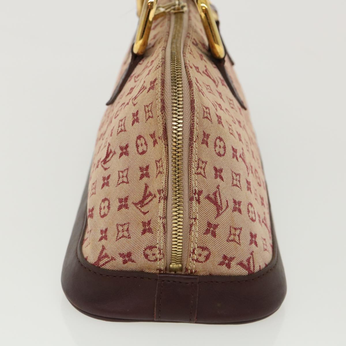 LOUIS VUITTON Monogram Mini Alma Long Hand Bag Red M92207 LV Auth 31658