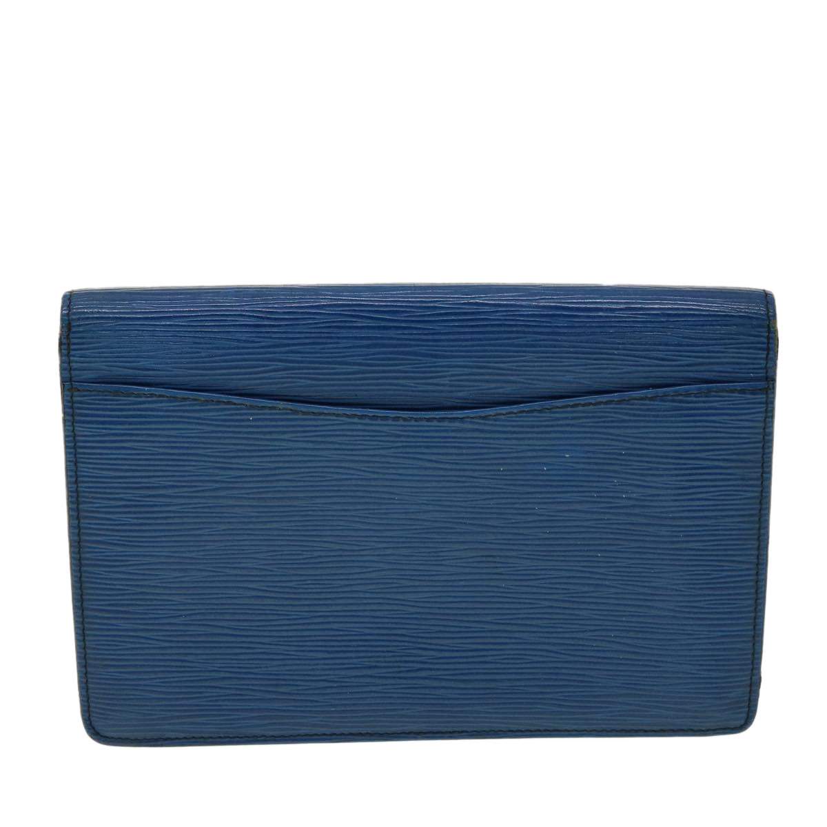 LOUIS VUITTON Epi Montagne 23 Clutch Bag Blue M52665 LV Auth 31693 - 0