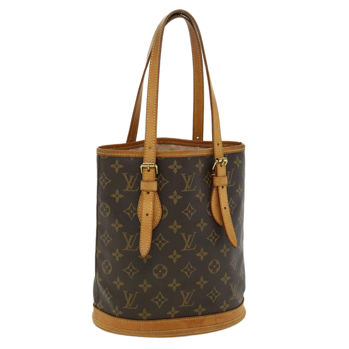 LOUIS VUITTON Monogram Bucket PM Shoulder Bag M42238 LV Auth 31729