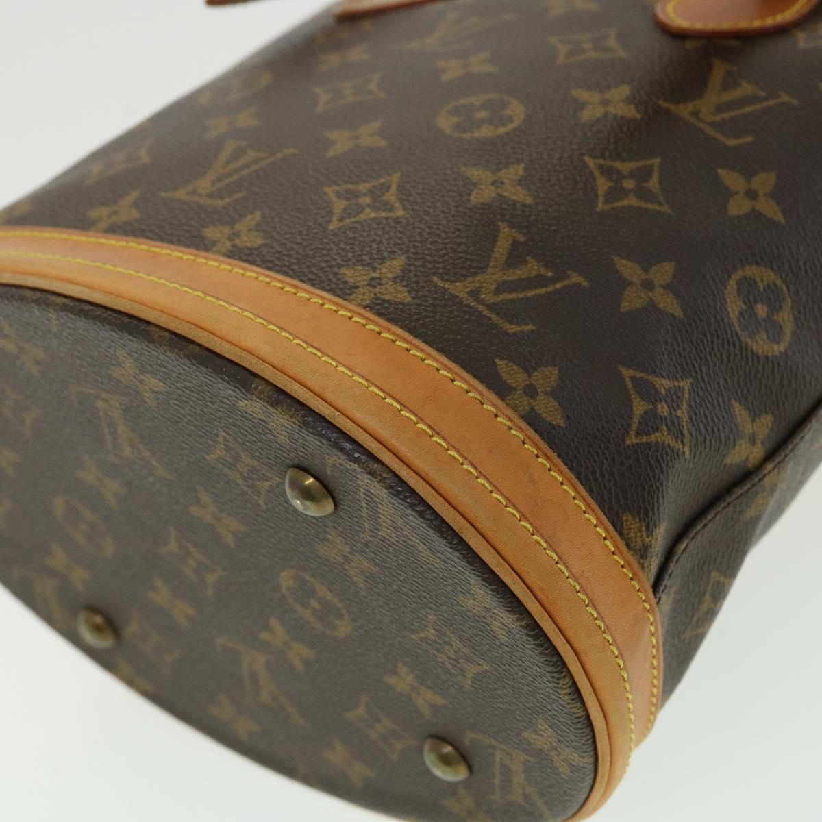 LOUIS VUITTON Monogram Bucket PM Shoulder Bag M42238 LV Auth 31729