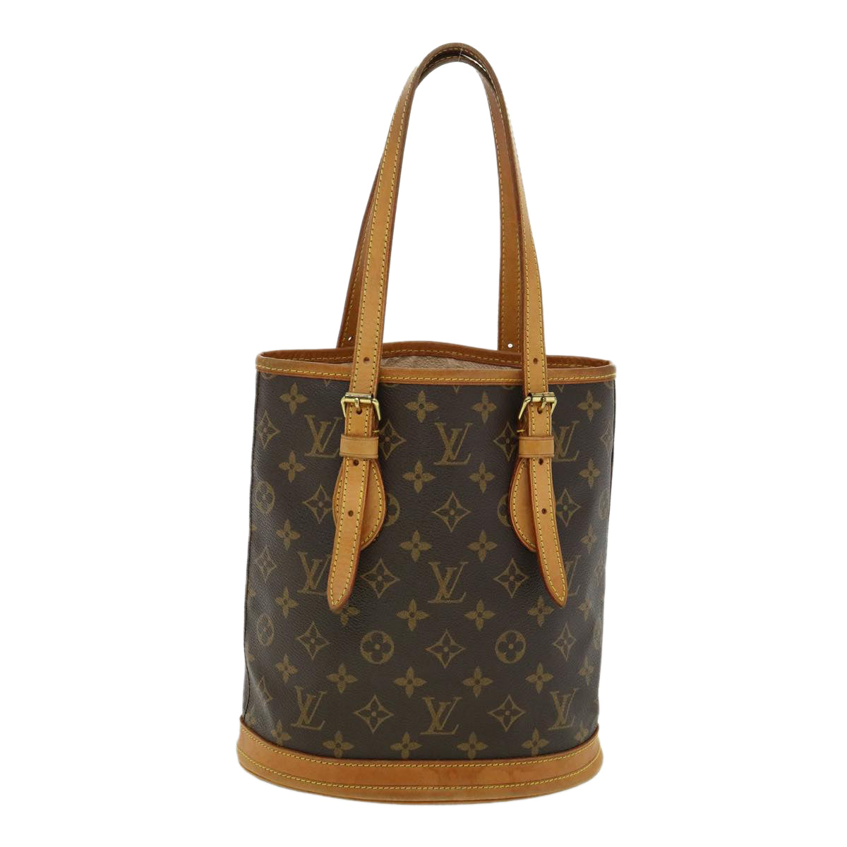 LOUIS VUITTON Monogram Bucket PM Shoulder Bag M42238 LV Auth 31729