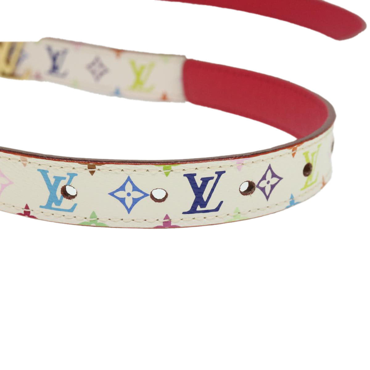 LOUIS VUITTON Monogram Multicolor Ceintureprinted initialsBelt White M9630 31783