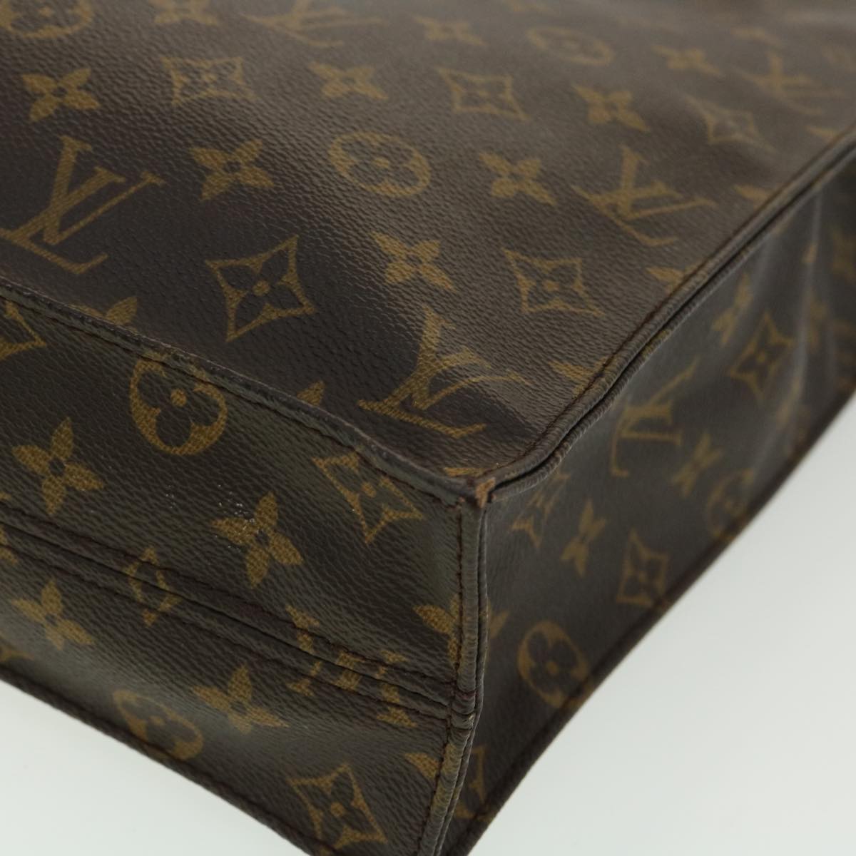 LOUIS VUITTON Monogram Sac Plat Hand Bag M51140 LV Auth 31922