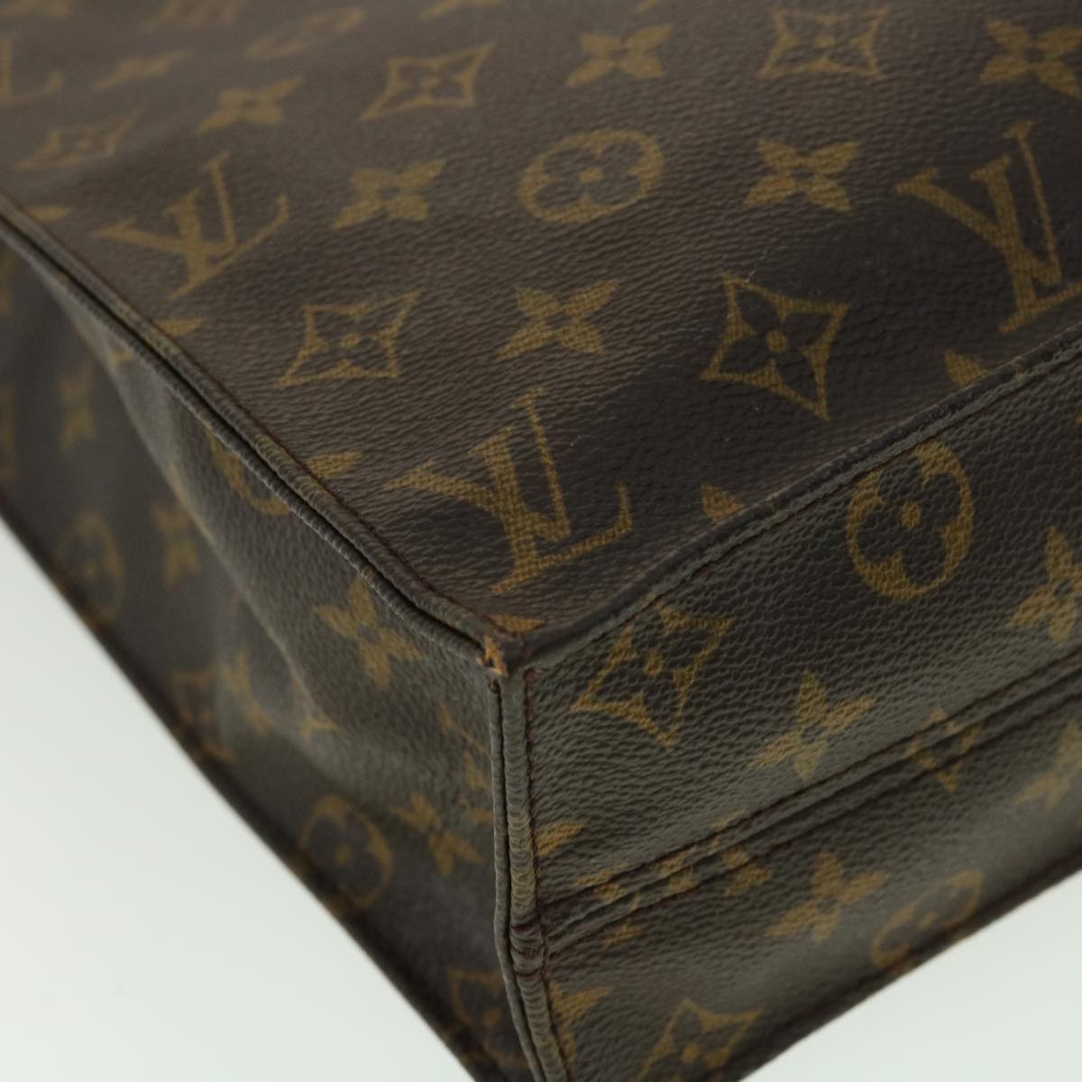 LOUIS VUITTON Monogram Sac Plat Hand Bag M51140 LV Auth 31922