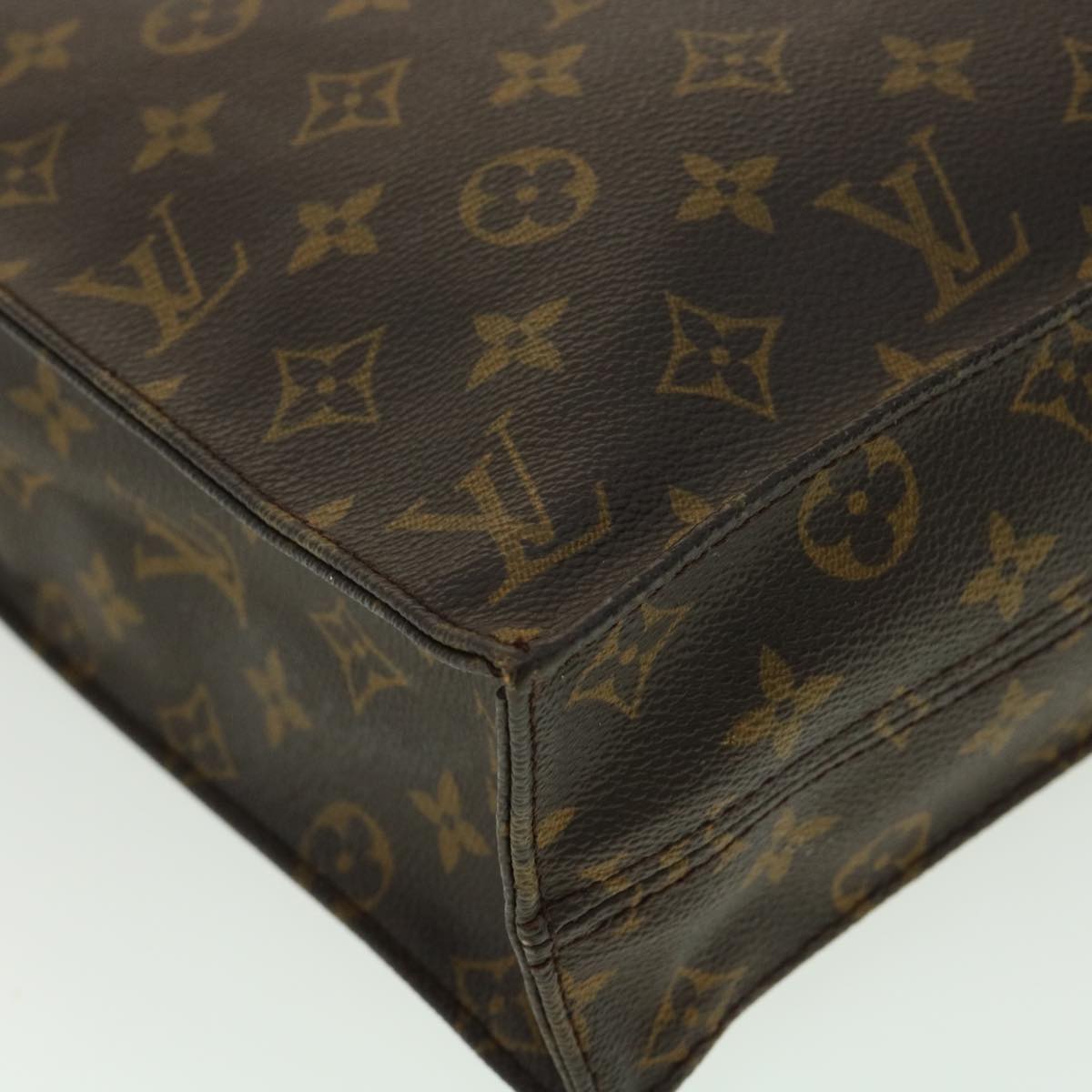 LOUIS VUITTON Monogram Sac Plat Hand Bag M51140 LV Auth 31922