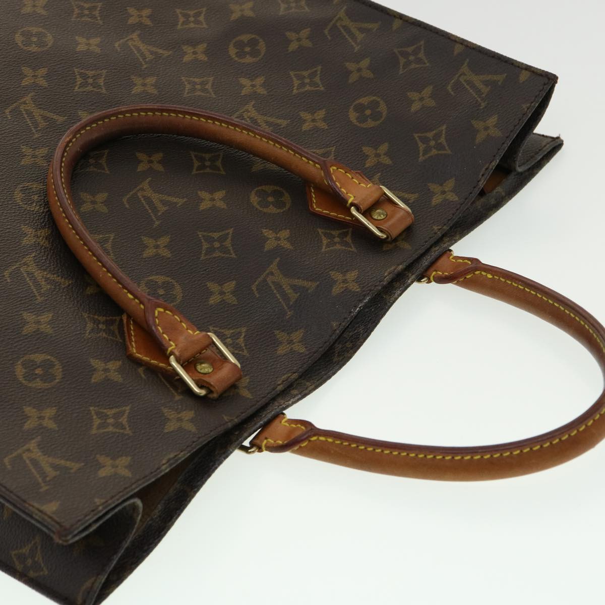 LOUIS VUITTON Monogram Sac Plat Hand Bag M51140 LV Auth 31922