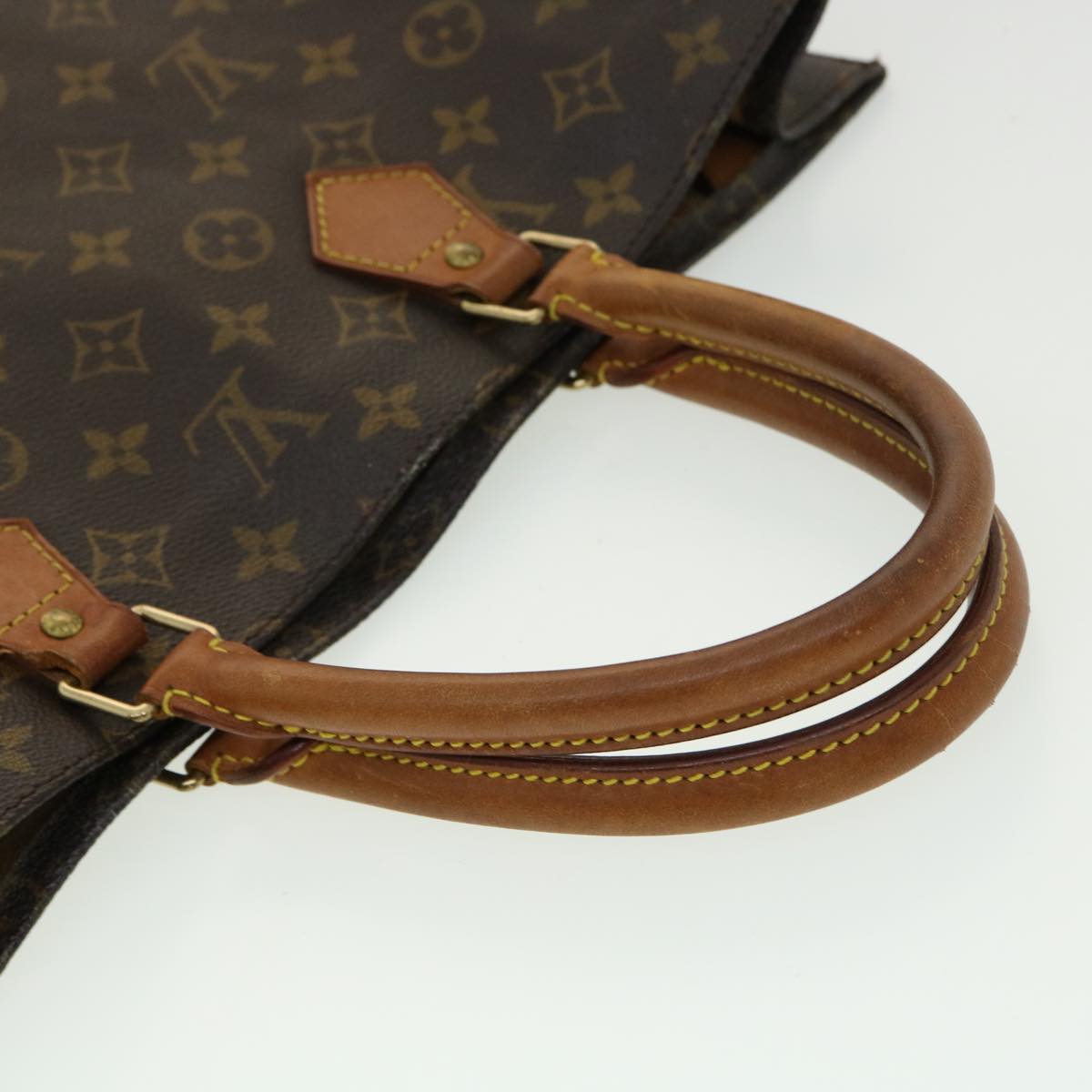 LOUIS VUITTON Monogram Sac Plat Hand Bag M51140 LV Auth 31922