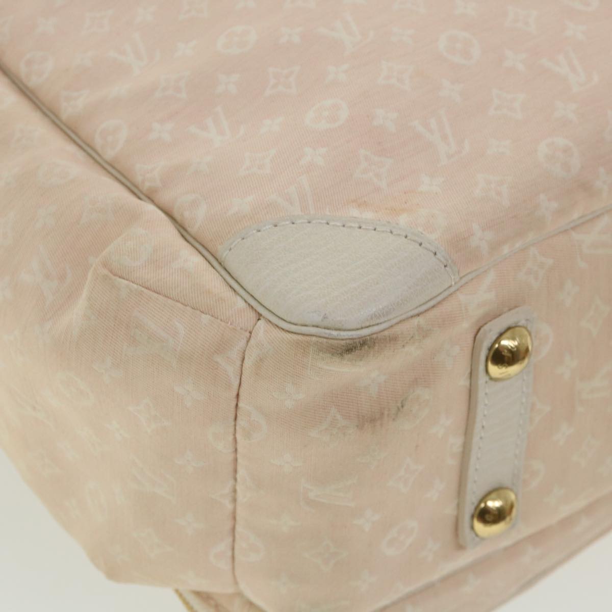 LOUIS VUITTON Monogram Mini Lin Sac Arange Shoulder Bag Rose M95255 Auth 31948