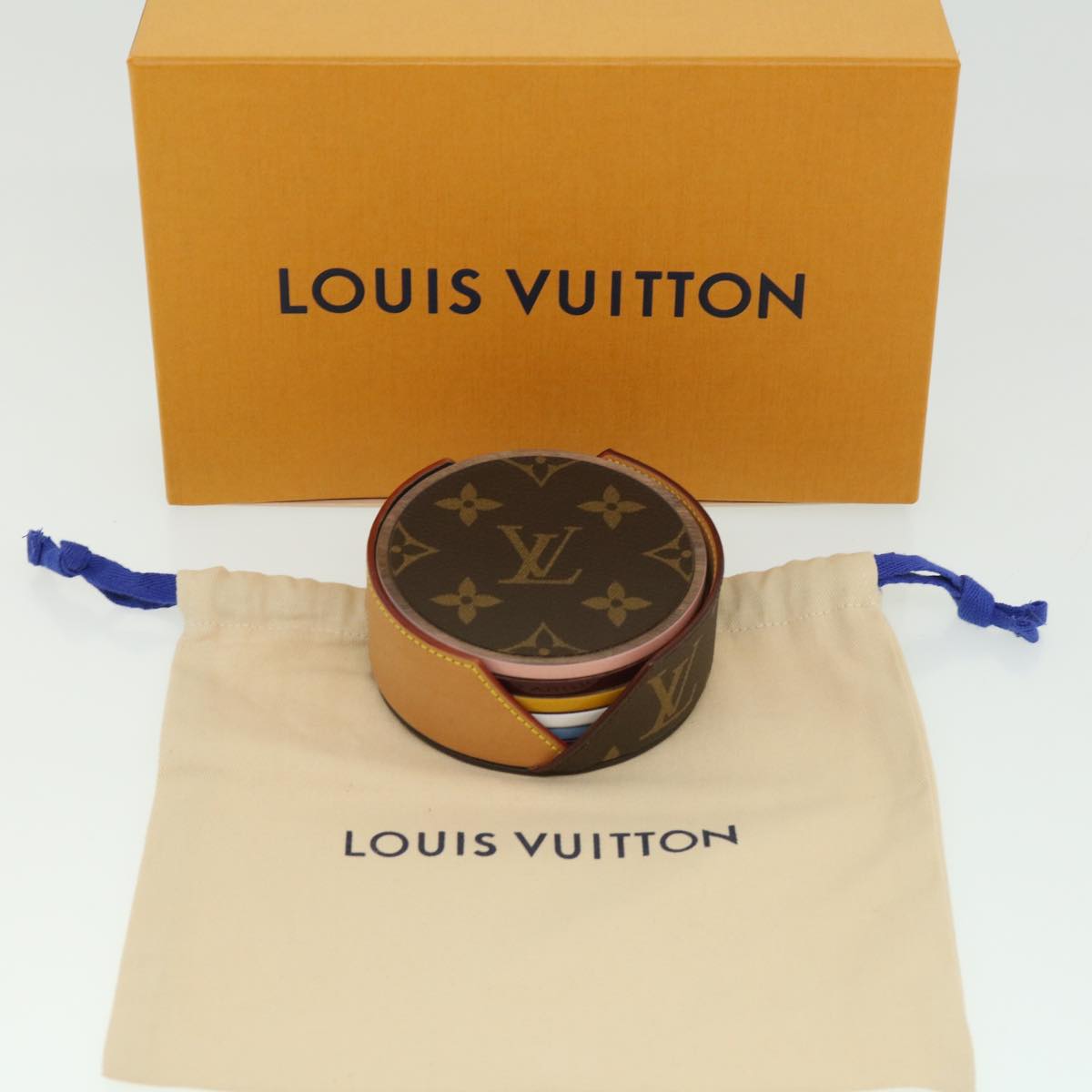 LOUIS VUITTON Monogram coaster GI0300 LV Auth 31992A