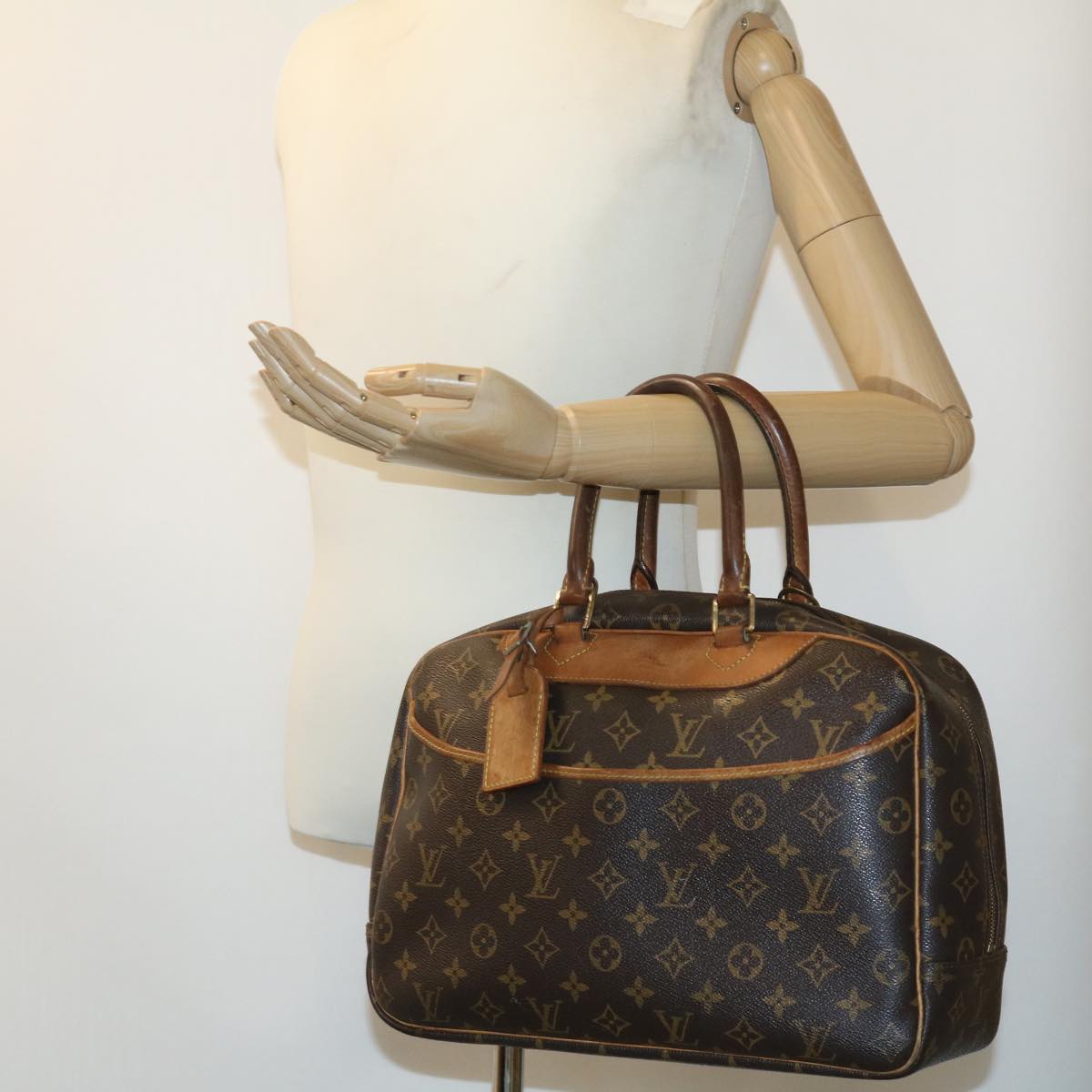 LOUIS VUITTON Monogram Deauville Hand Bag M47270 LV Auth 32017