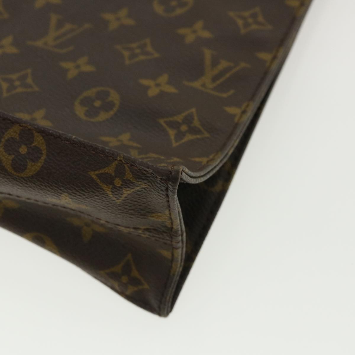 LOUIS VUITTON Monogram Sac Plat Hand Bag M51140 LV Auth 32068