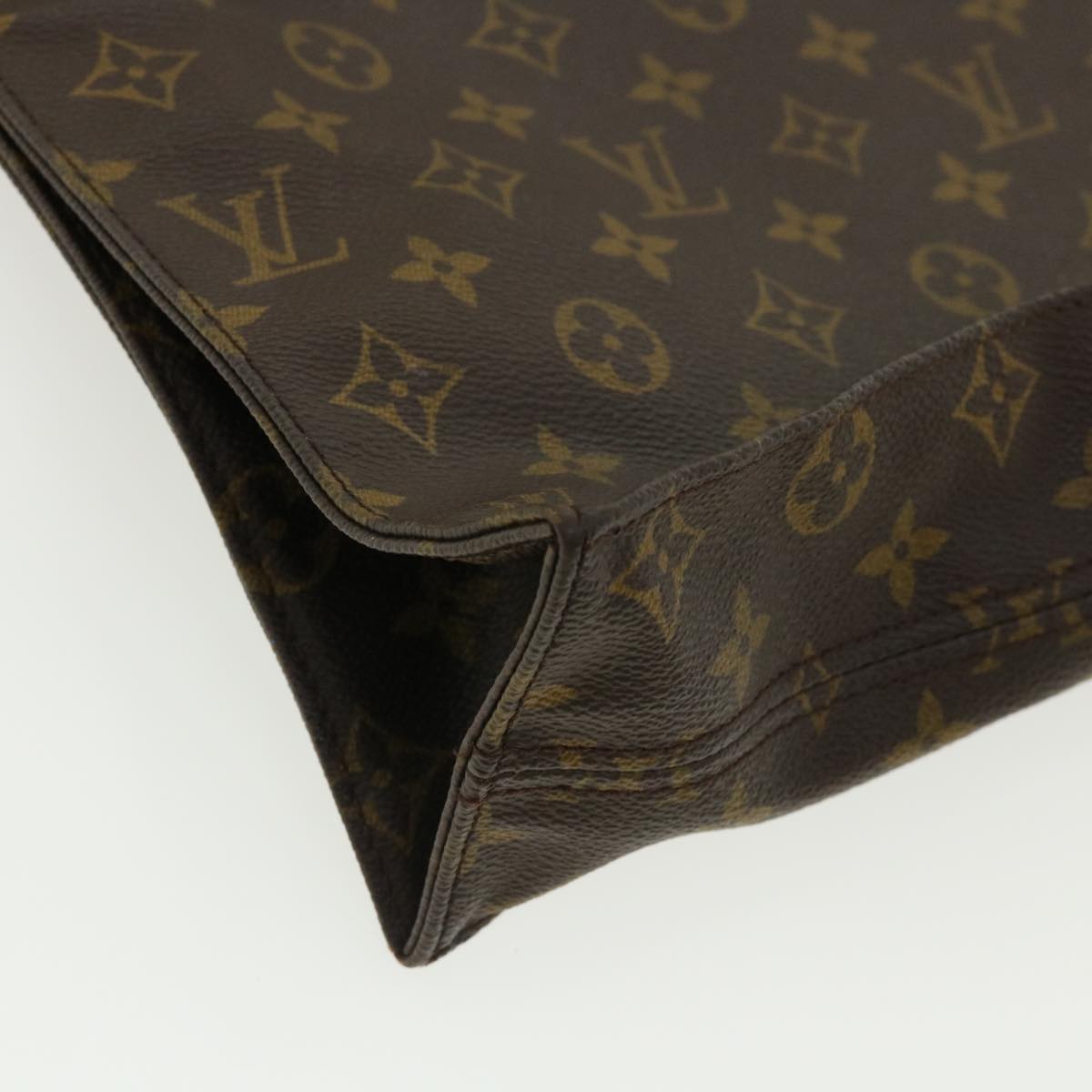 LOUIS VUITTON Monogram Sac Plat Hand Bag M51140 LV Auth 32068