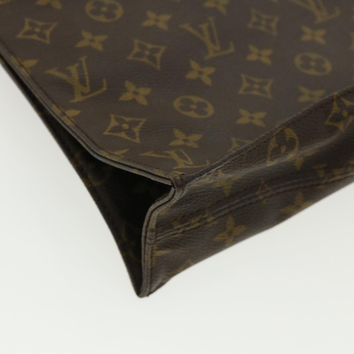 LOUIS VUITTON Monogram Sac Plat Hand Bag M51140 LV Auth 32068