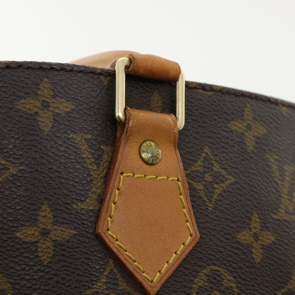 LOUIS VUITTON Monogram Sac Plat Hand Bag M51140 LV Auth 32068