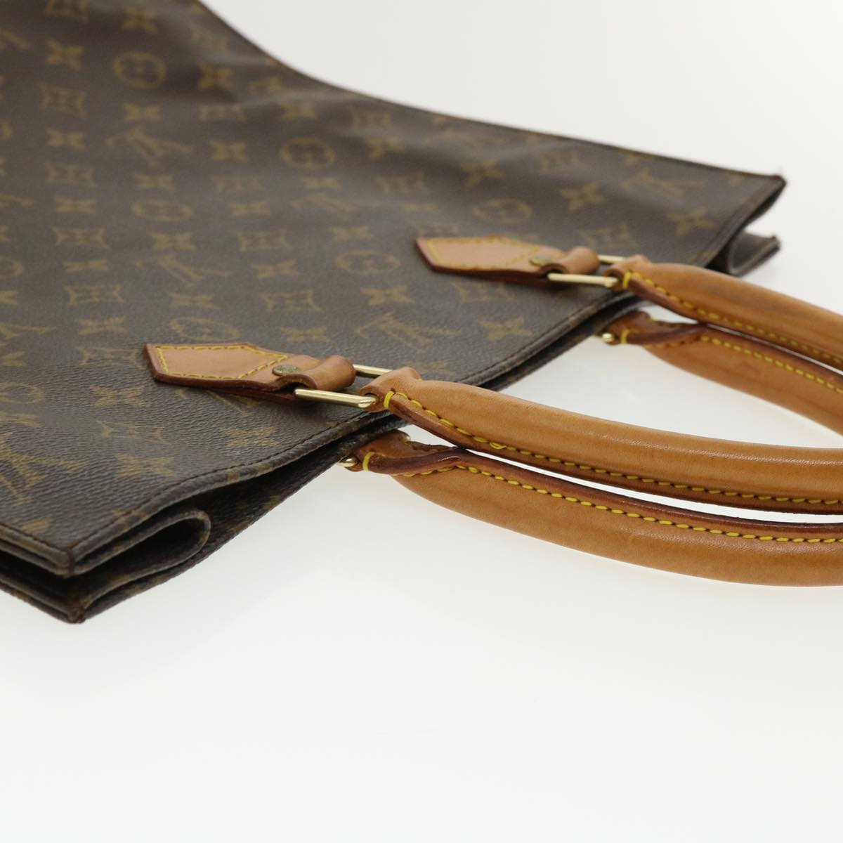 LOUIS VUITTON Monogram Sac Plat Hand Bag M51140 LV Auth 32068