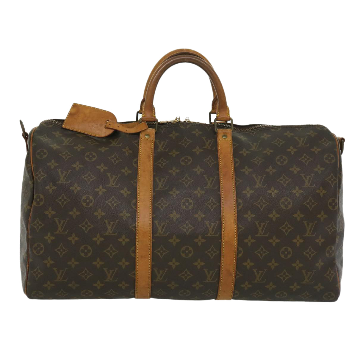 LOUIS VUITTON Monogram Keepall Bandouliere 50 Boston Bag M41416 LV Auth 32123