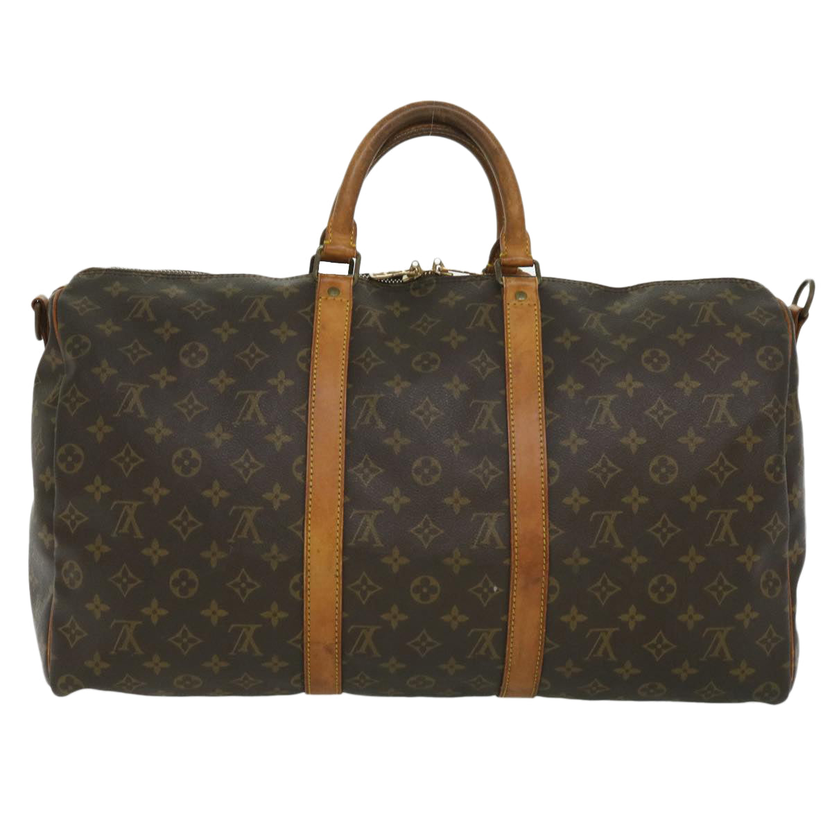 LOUIS VUITTON Monogram Keepall Bandouliere 50 Boston Bag M41416 LV Auth 32123