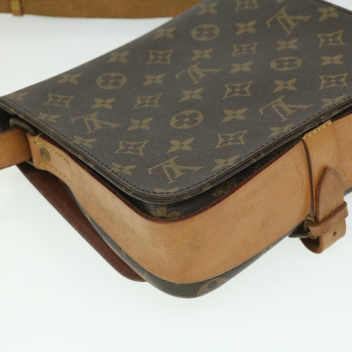 LOUIS VUITTON Monogram Cartouchiere MM Shoulder Bag M51253 LV Auth 32138