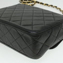 CHANEL Big Matelasse Turn Lock Shoulder Bag Caviar Skin Black CC Auth 32155A-16