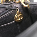 CHANEL Big Matelasse Turn Lock Shoulder Bag Caviar Skin Black CC Auth 32155A-24