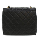 CHANEL Big Matelasse Turn Lock Shoulder Bag Caviar Skin Black CC Auth 32155A-2