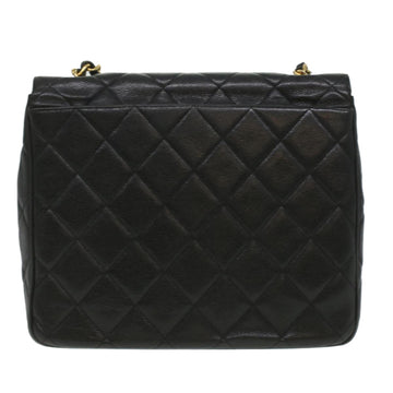 CHANEL Big Matelasse Turn Lock Shoulder Bag Caviar Skin Black CC Auth 32155A - 0