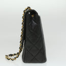 CHANEL Big Matelasse Turn Lock Shoulder Bag Caviar Skin Black CC Auth 32155A-3