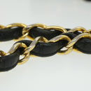 CHANEL Big Matelasse Turn Lock Shoulder Bag Caviar Skin Black CC Auth 32155A-8