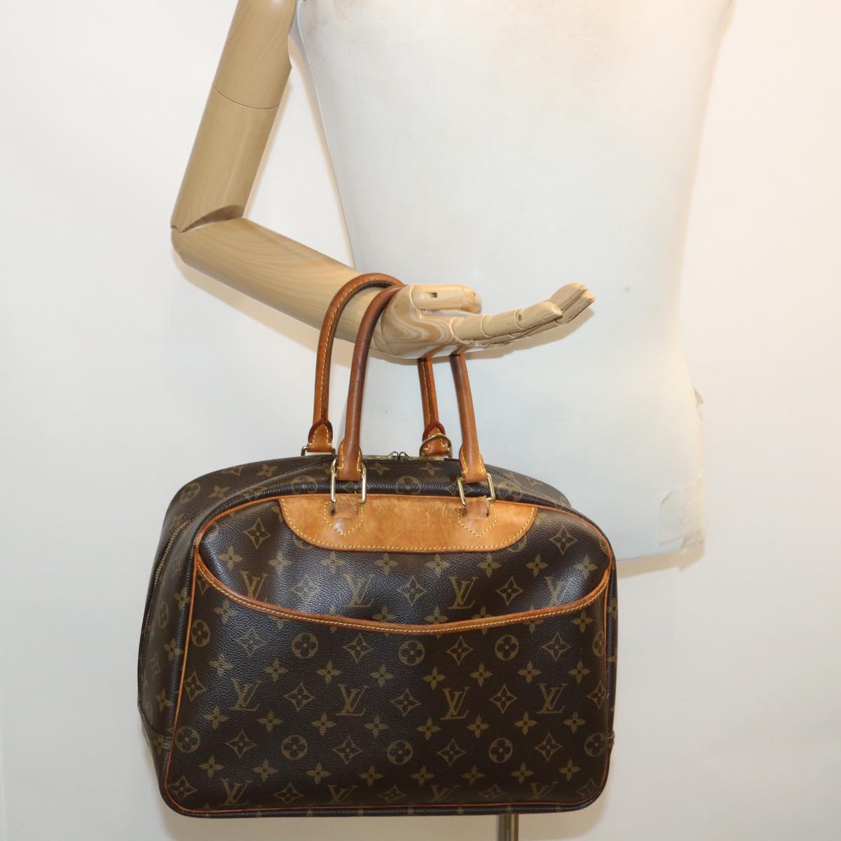 LOUIS VUITTON Monogram Deauville Hand Bag M47270 LV Auth 32171