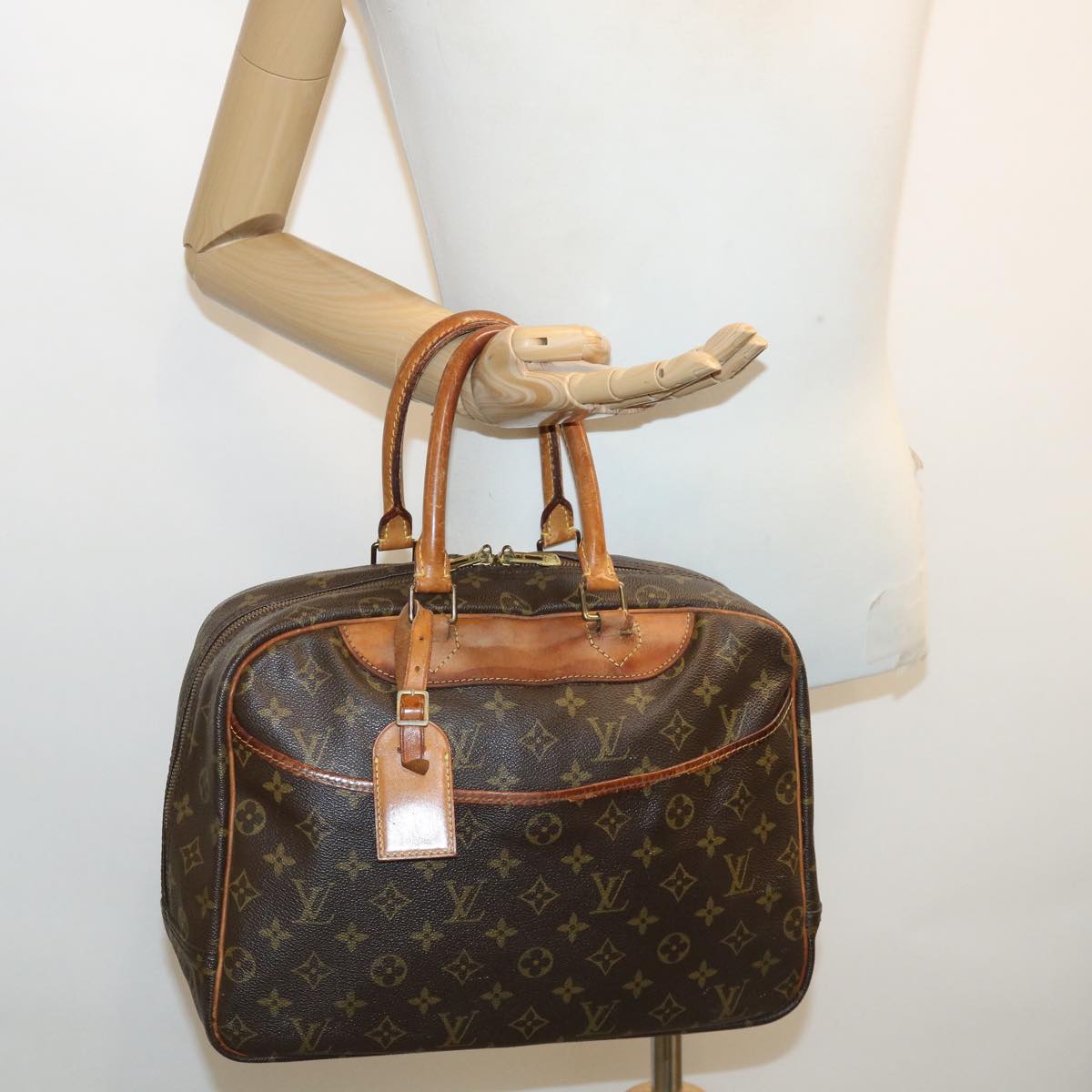 LOUIS VUITTON Monogram Deauville Hand Bag M47270 LV Auth 32213