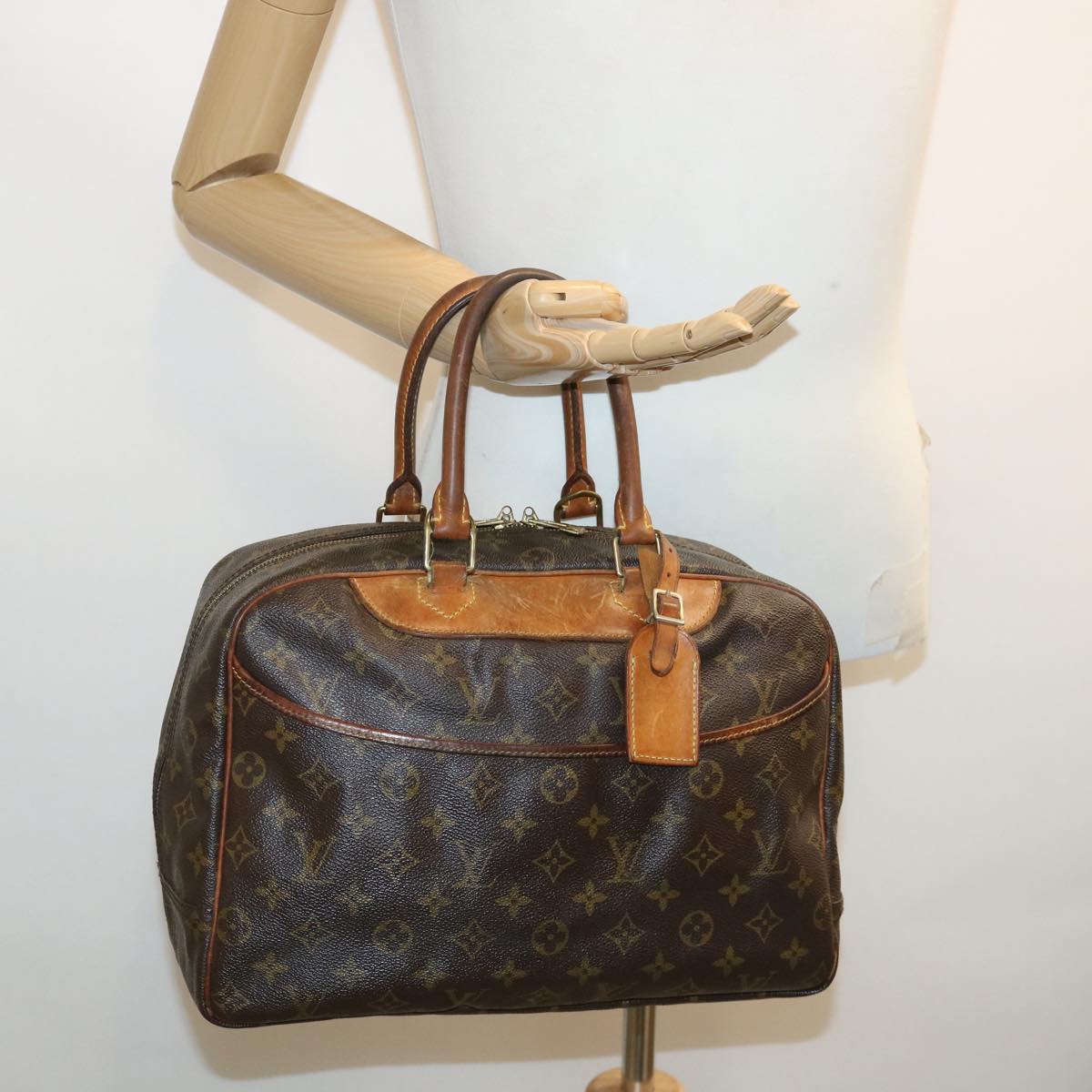 LOUIS VUITTON Monogram Deauville Hand Bag M47270 LV Auth 32214