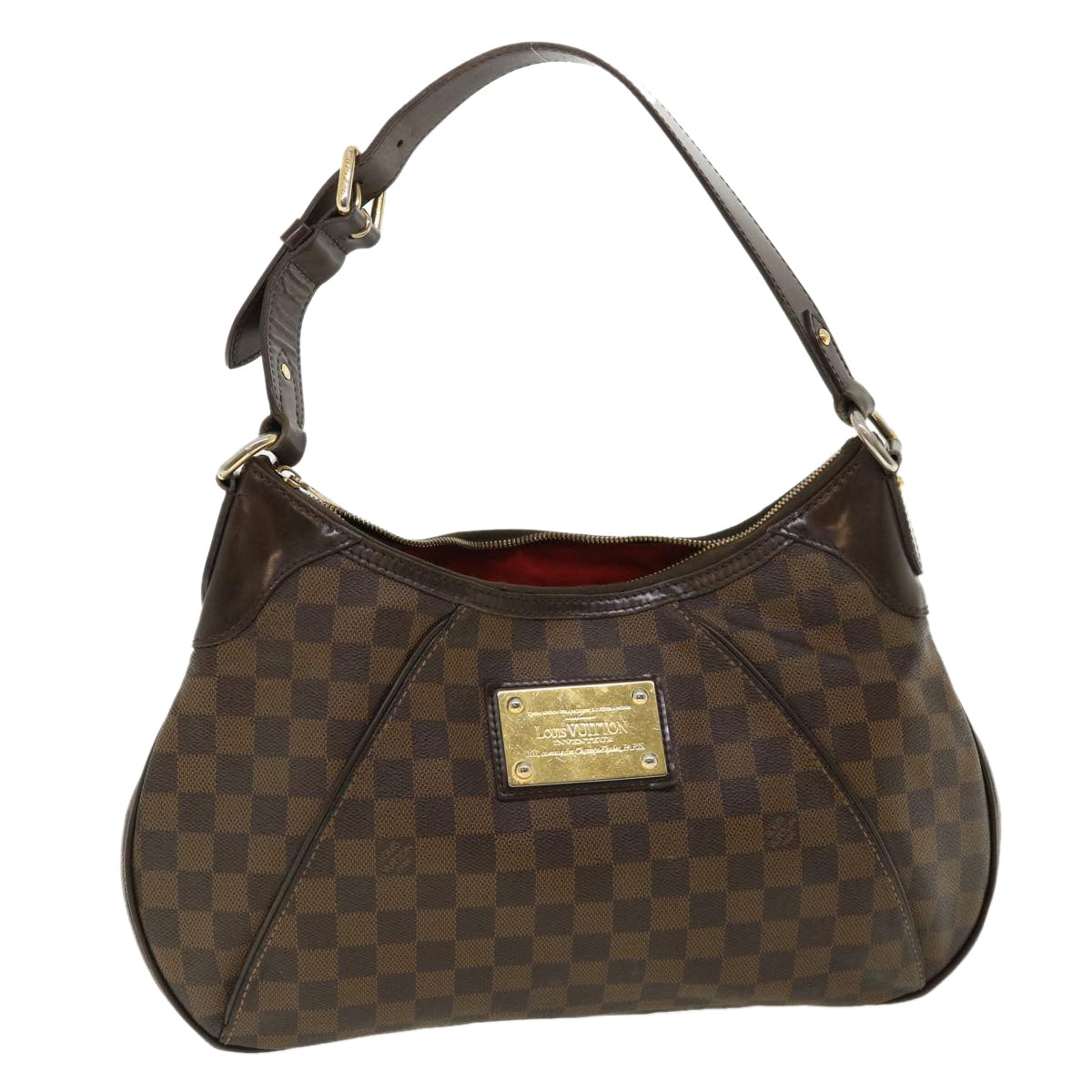 LOUIS VUITTON Damier Ebene Thames GM Shoulder Bag N48181 LV Auth 32240