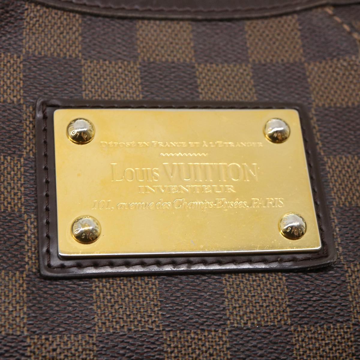 LOUIS VUITTON Damier Ebene Thames GM Shoulder Bag N48181 LV Auth 32240