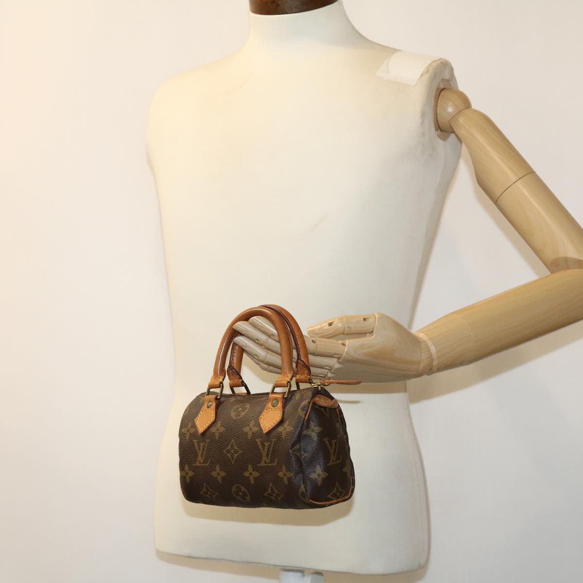 LOUIS VUITTON Monogram Mini Speedy Hand Bag M41534 LV Auth 32247