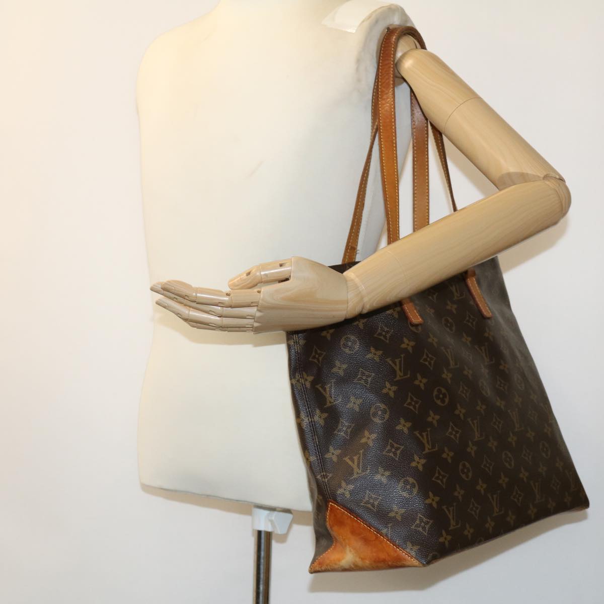 LOUIS VUITTON Monogram Cabas Mezzo Tote Bag M51151 LV Auth 32280