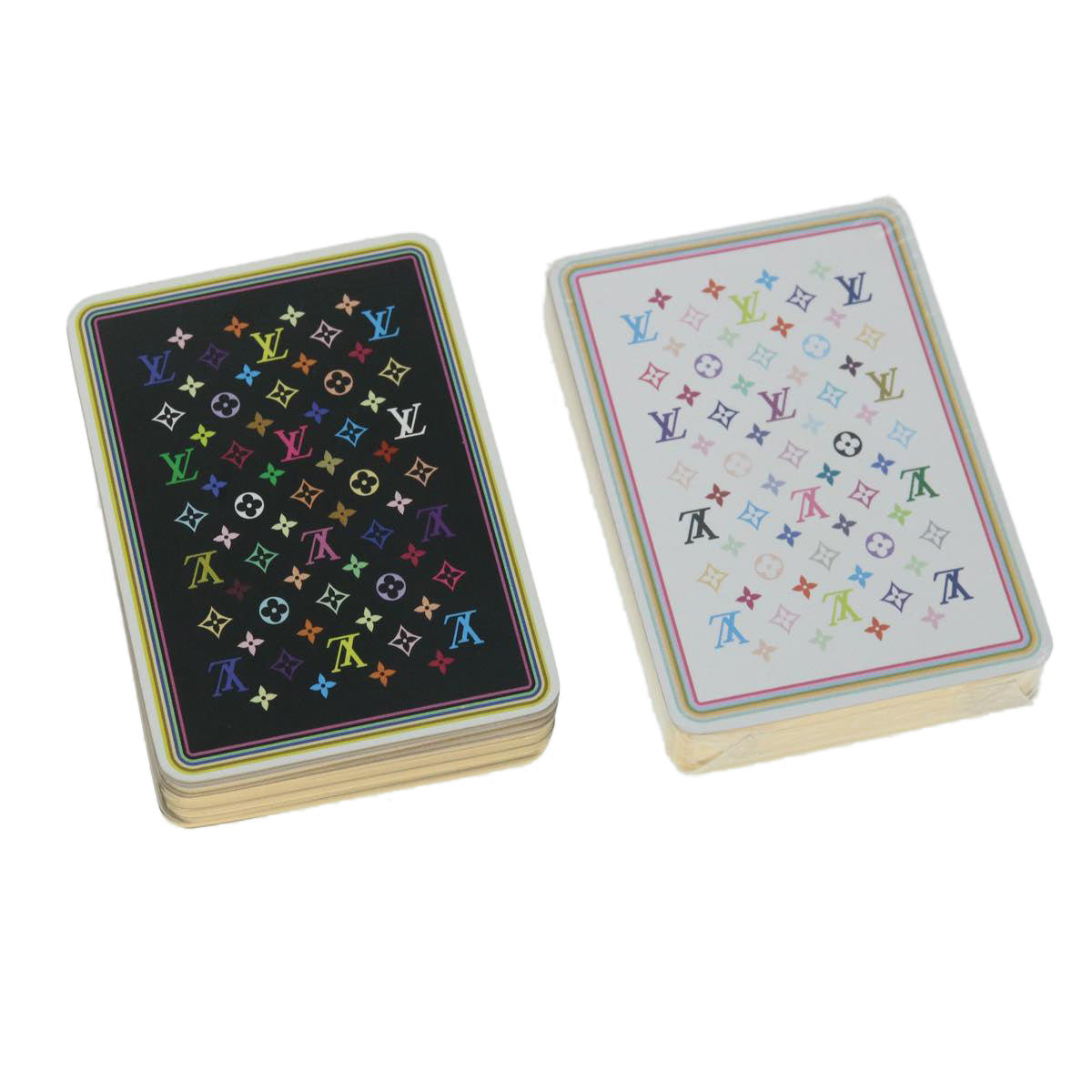 LOUIS VUITTON Multicolor Playing Cards VIP only White Black LV Auth 32323A