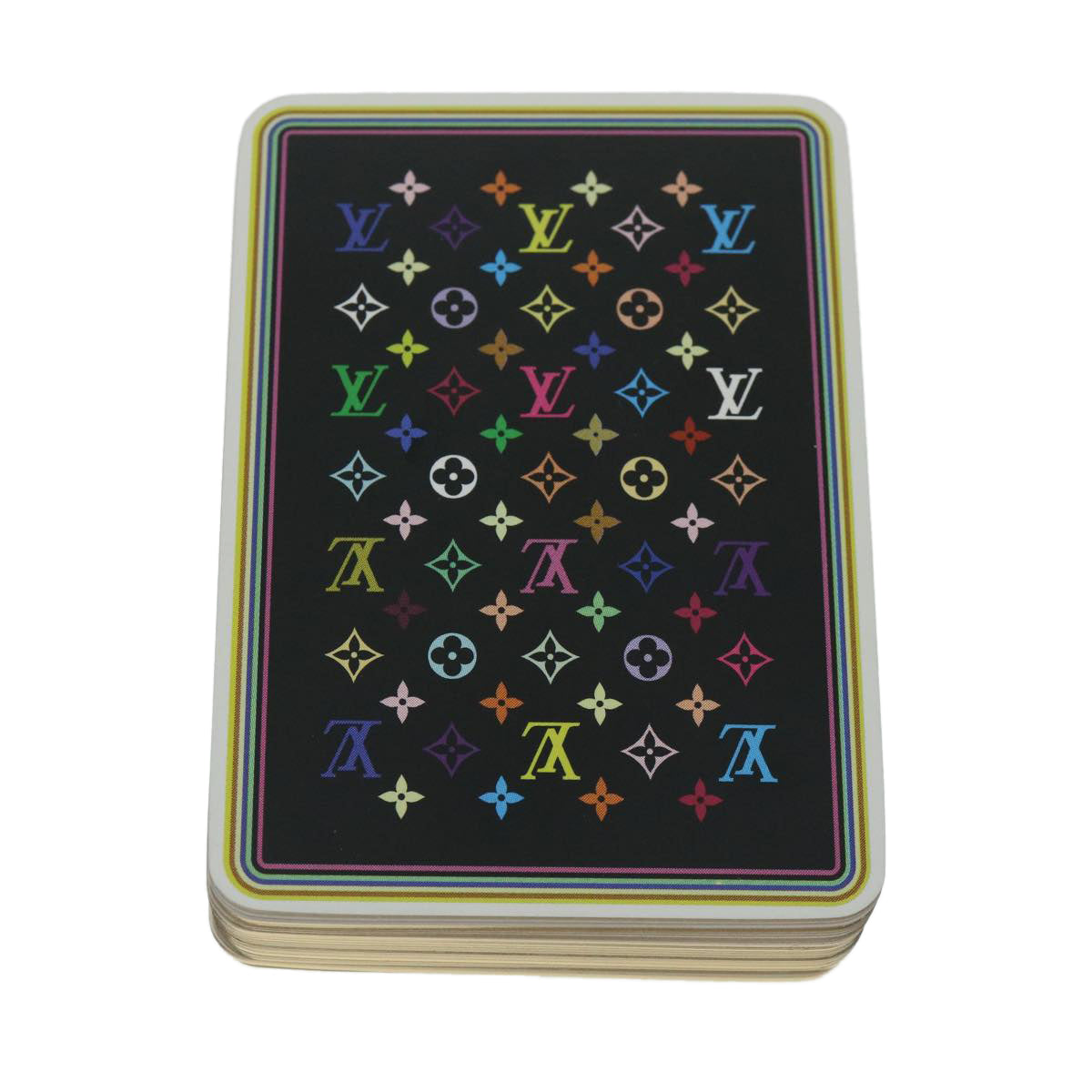 LOUIS VUITTON Multicolor Playing Cards VIP only White Black LV Auth 32323A - 0