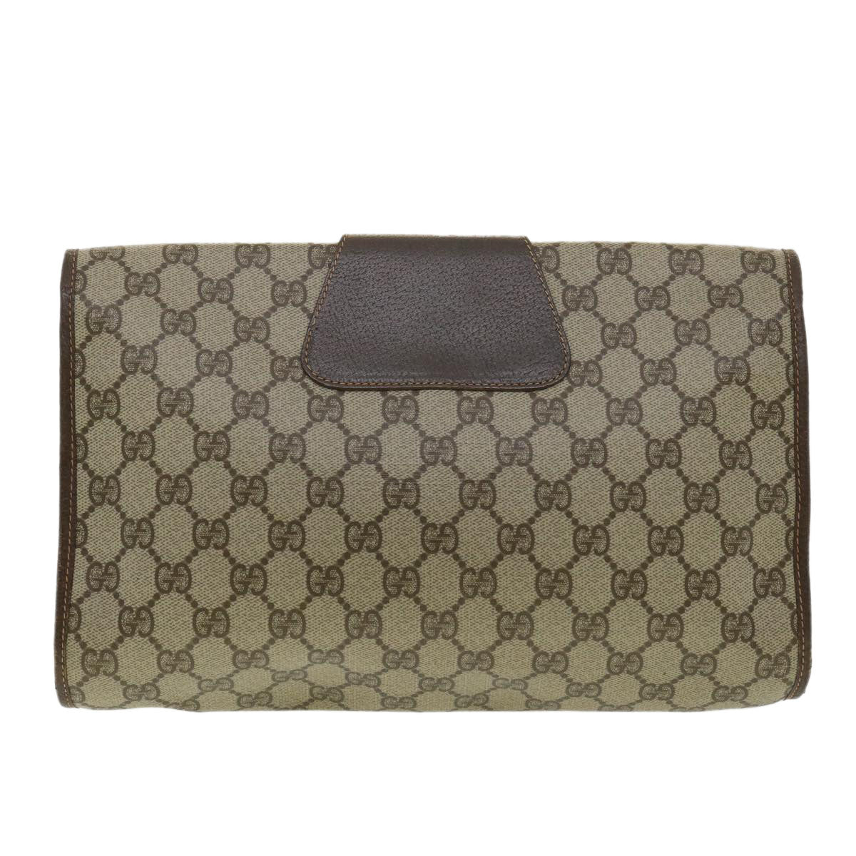 GUCCI GG Canvas Web Sherry Line Clutch Bag Beige Red Green 15601031 Auth 32362 - 0