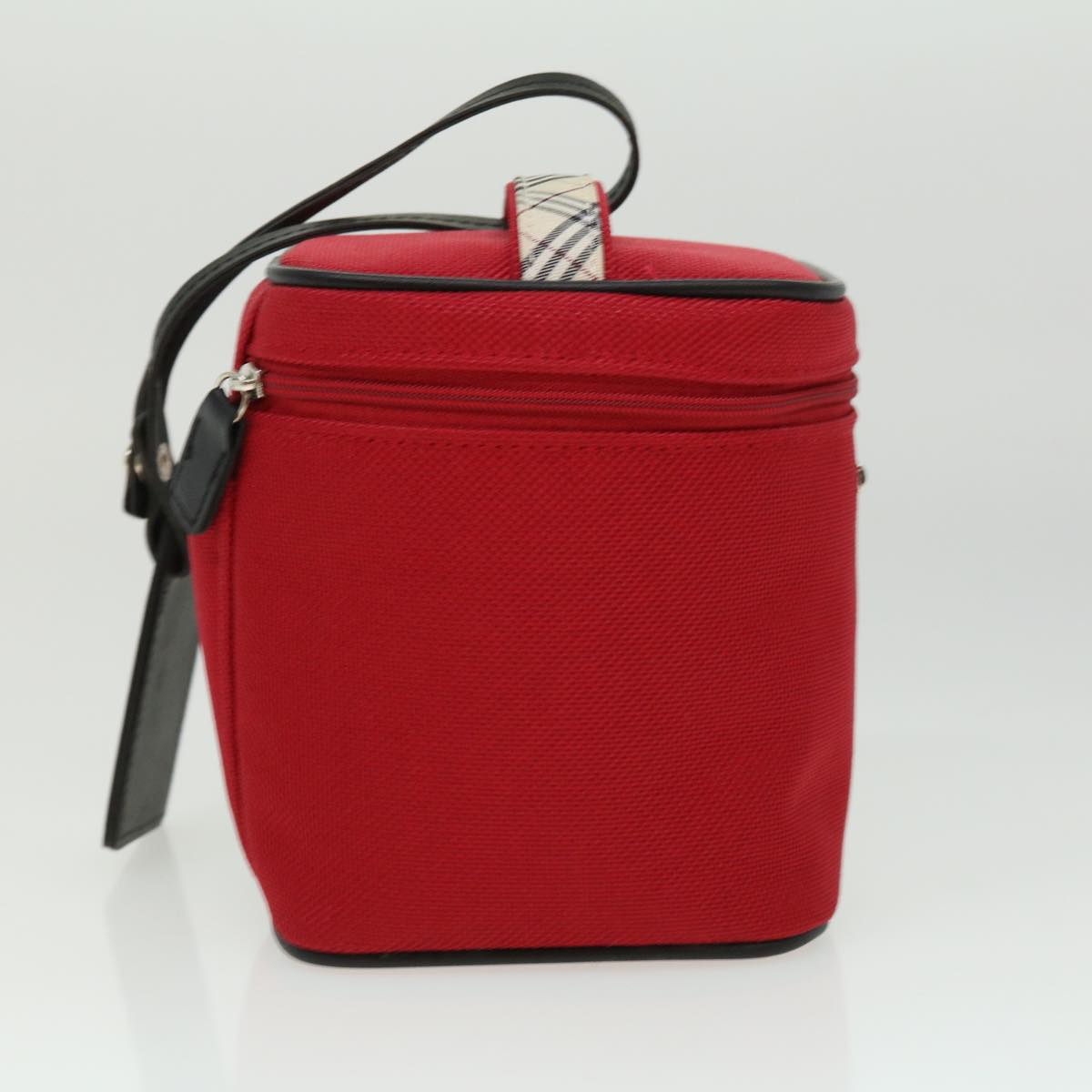 BURBERRY Pouch Canvas Red Auth 32364